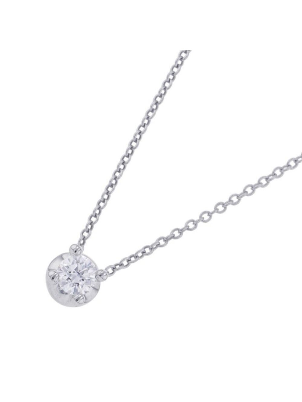 Bvlgari Necklace Corona Diamond 18k White Gold Pendant